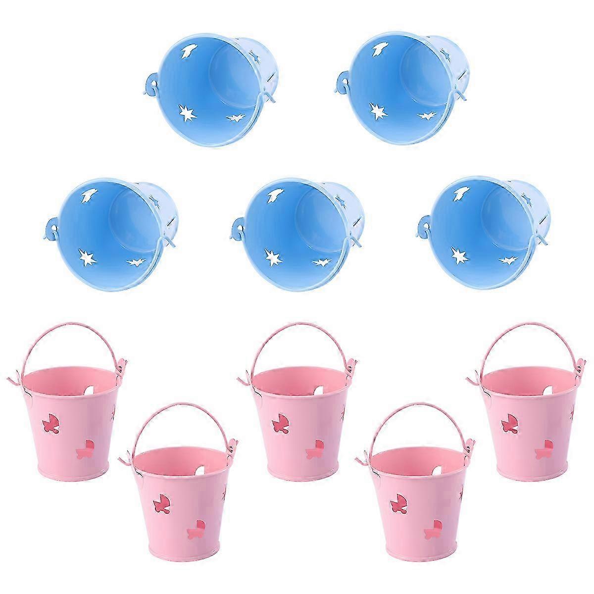 Buckets Storage Iron Mini Buckets compatible with Storage Use 20Pcs Assorted Color