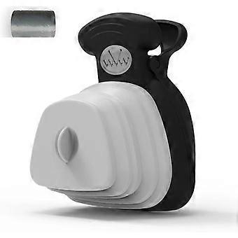 Dog Poop Scooper, Portable Pet Pooper Scooper, Poop Scooper for Dogs, Dog Waste Cleaner with Bag Dispenser and 15pcs Pet Waste Bags (Grey)