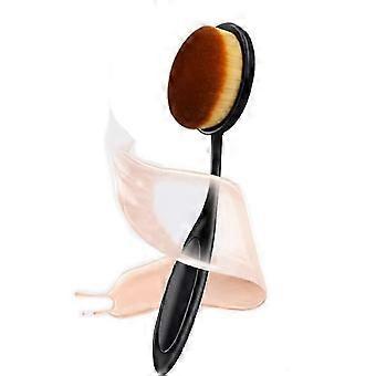 Sminkekost for ansikt og kropp, oval foundationkost, para base de maquillaje, for flytende foundation, pudderkrem, konturpolering, stippling, blending, palmebørste