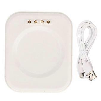 USB magnetisk ladestasjon for Oppo Watch 2, 3 og 3Pro smartklokke, hvit
