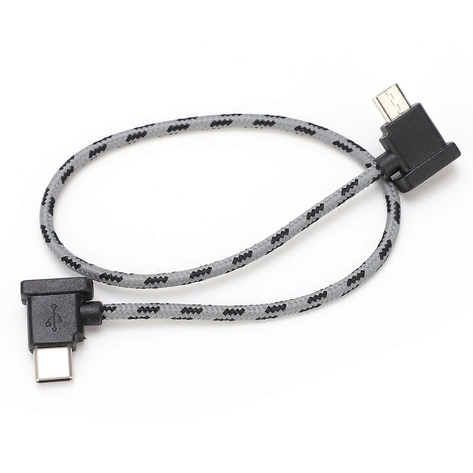Right Angle Type C to Micro USB Data Cable compatible DJI Mavic Air 2 / Mini 2 Remote Controller