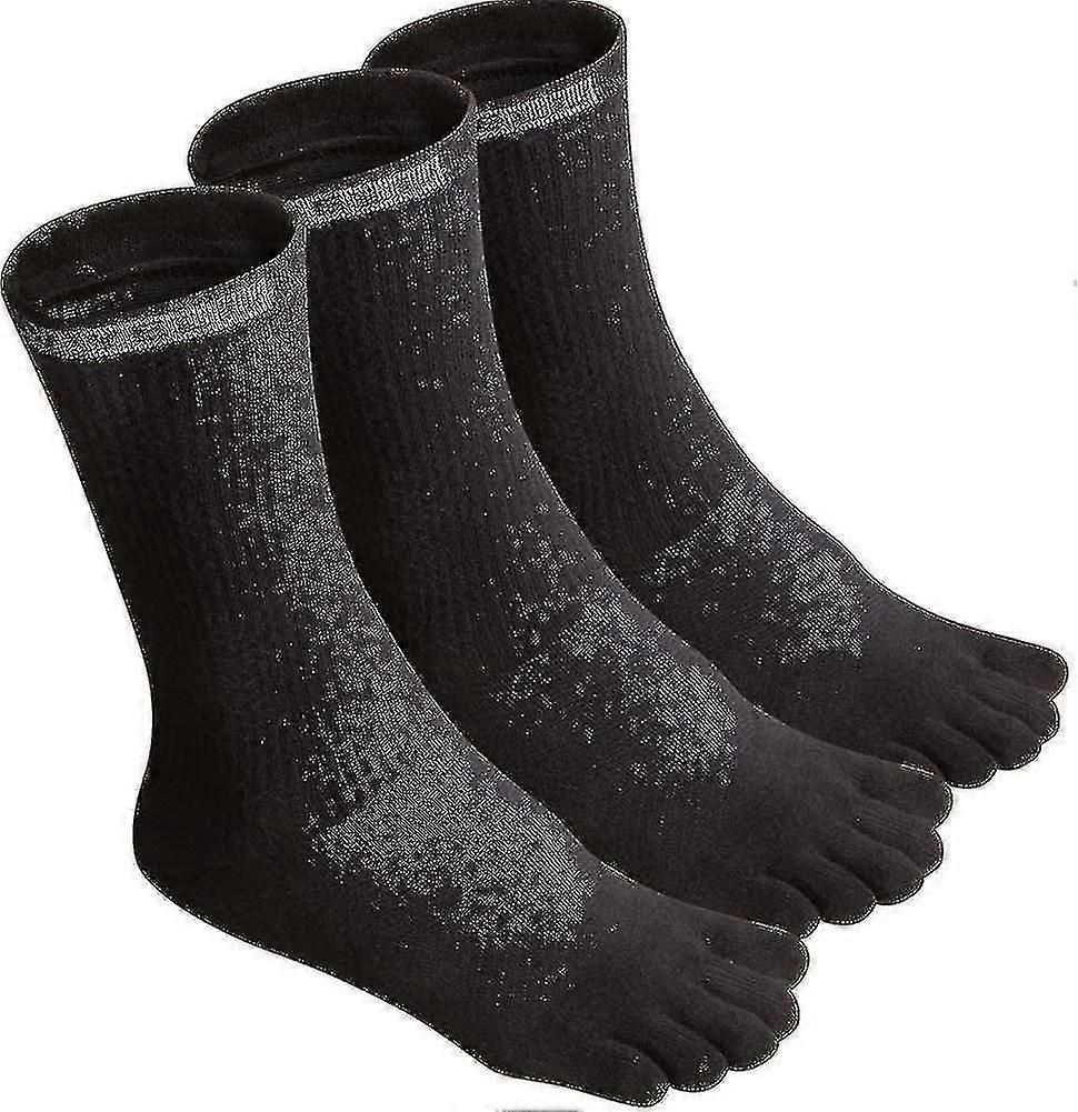 Toe Socks Cotton Athletic Running Five Finger Socks 3 Pairs,size 7-11