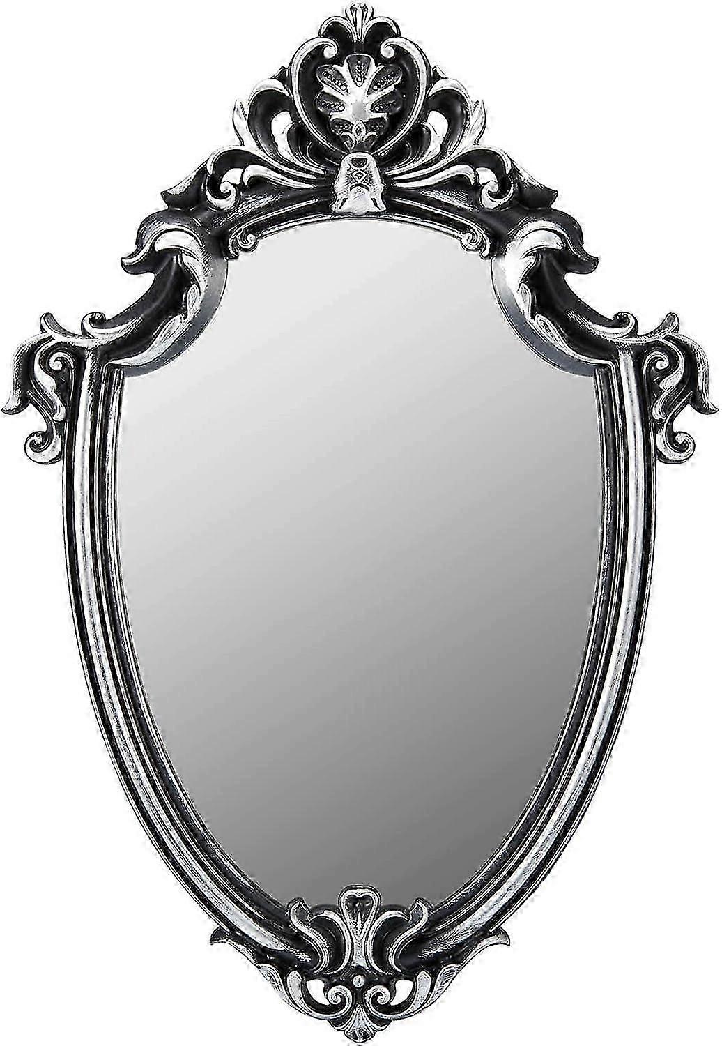 Antique Shield-Shaped Decorative Wall Mirror