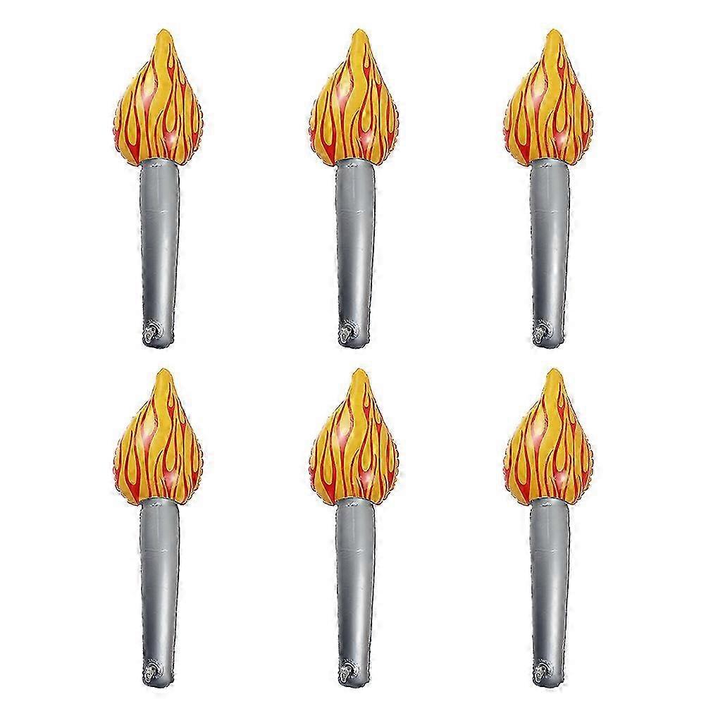 6pcs Creative Inflatable Torches Kids Performance Props Torches Playthings