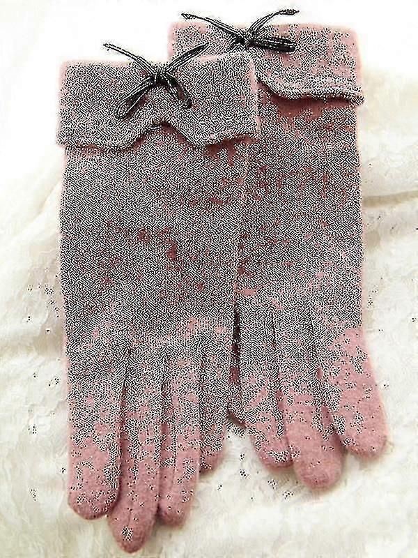 Elegant Wool Touchscreen Gloves for Winter Warmth DM