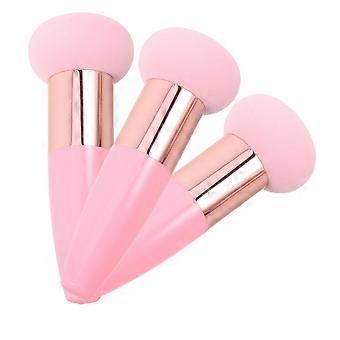 3pcs Makeup Blender Sponge Mushroom Head Powder Puff Handle Face Foundation Applicator for Ladies