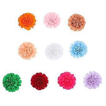 Pets Collar Flower Bowtie Decor for Pets 10Pcs Assorted Color Polyester