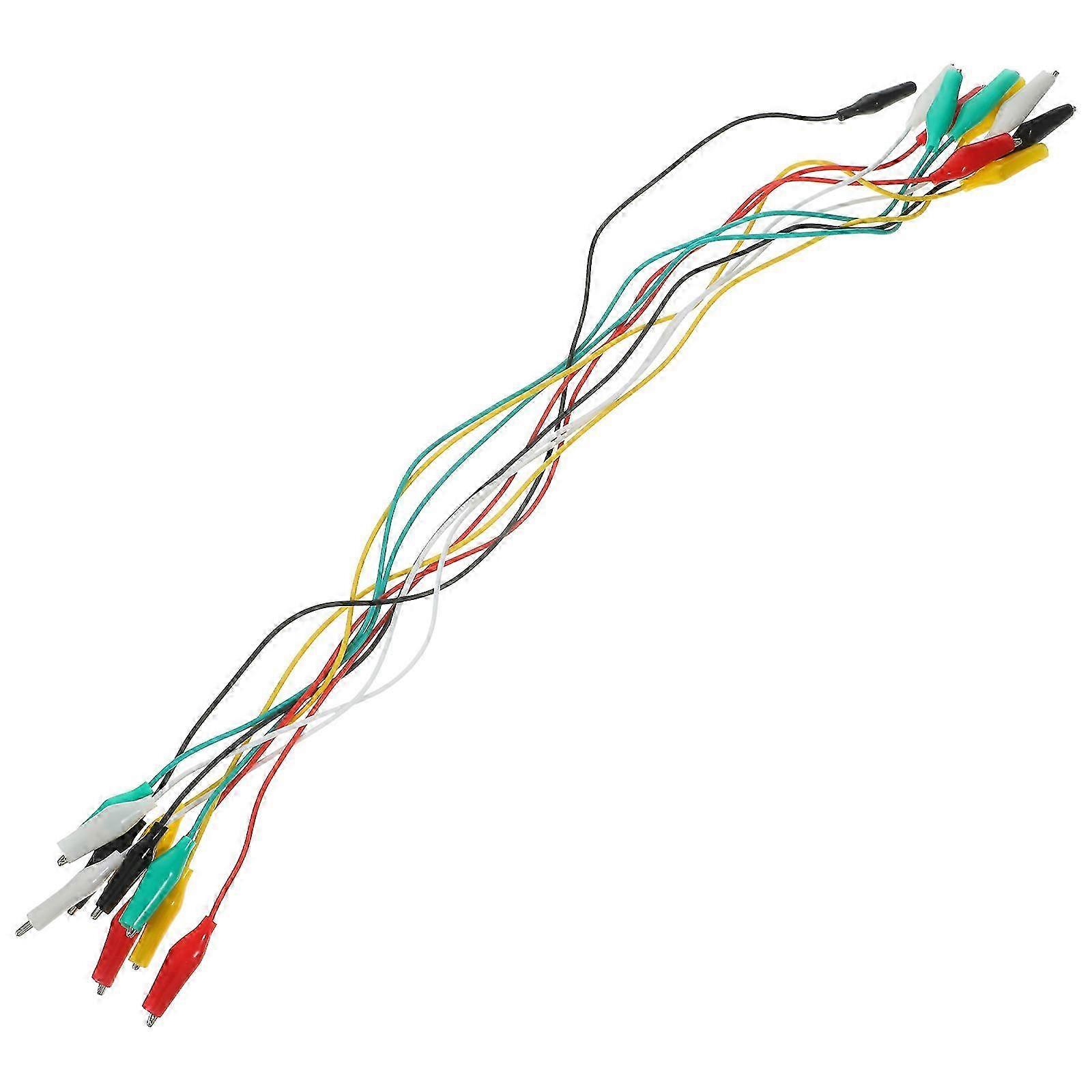 Test Leads with Clips for Laboratory Electric Testing 10Pcs Set