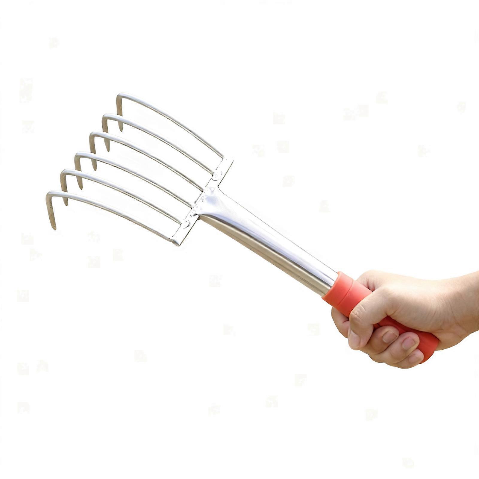 Efficient Clam Rake Tool Compact Portable Durable Stainless Steel Rake Versatile Beach Versatile