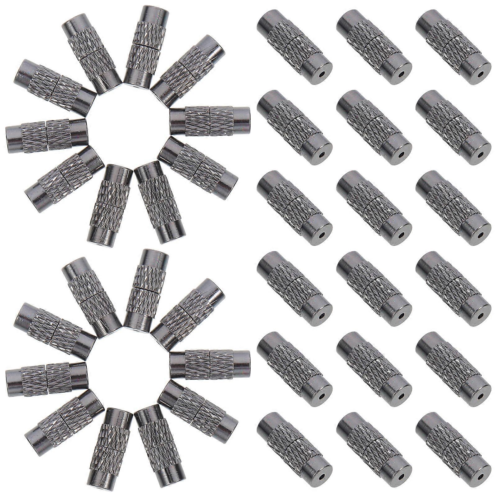 50 fermoirs à vis en cuivre pour la fabrication de bijoux, noirs