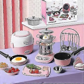 NEW Mini kitchen full set cooking girls kitchenware set children\u0027s real cooking toys