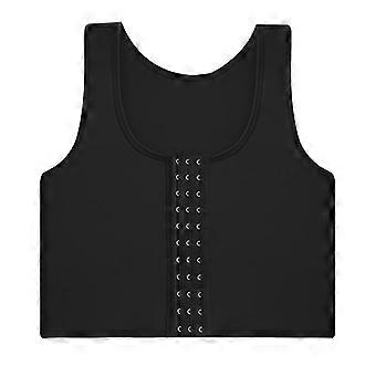 Mulheres Tank Top Chest Binder Lésbica Sem Costura Tomboy Bra Body Shaper Corset Zíper Les Underwear Flat Plus Size Shapewear