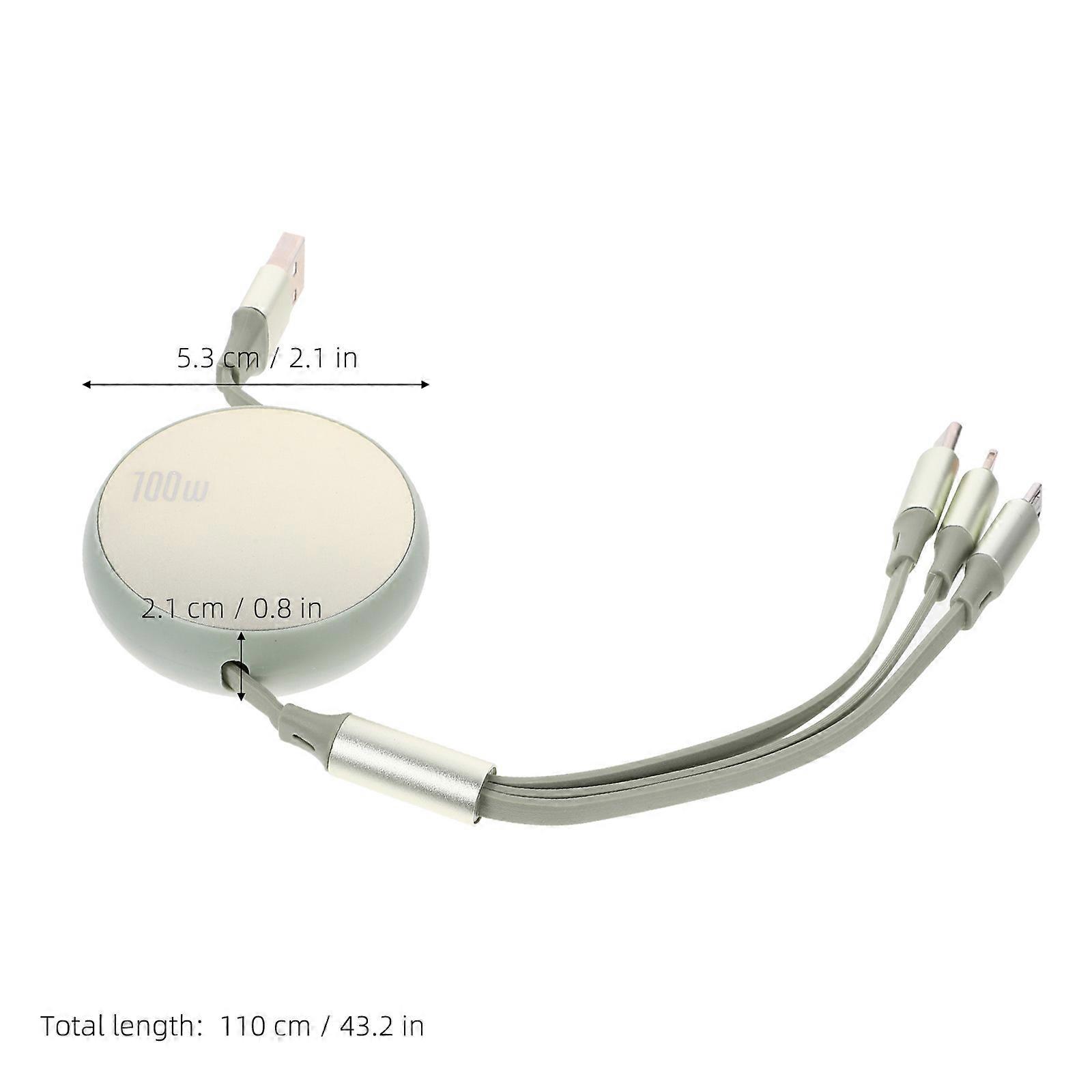 Mobile Phone Fast Charging Cable with Type-C Retractable Data Line