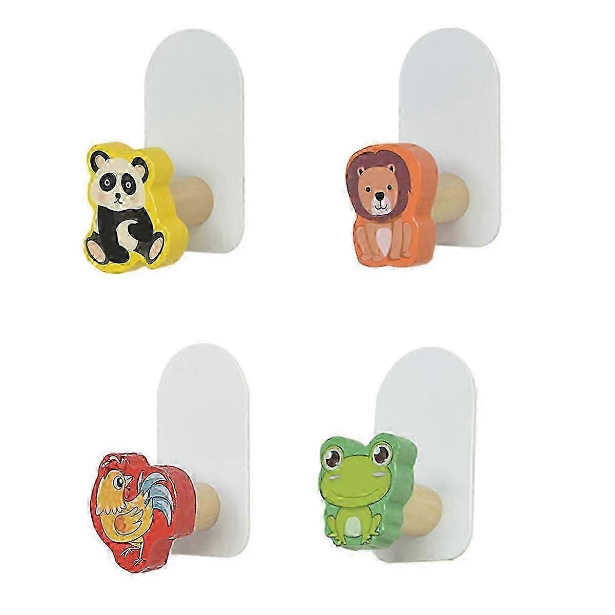 Creative Adhesive Coat Hook 4 Pcs Compatible withTowel, Bag, Hat, or Key