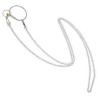 Parrot Neck Collar with Bell for Bird 1 Meter Stainless Steel Bird Harness