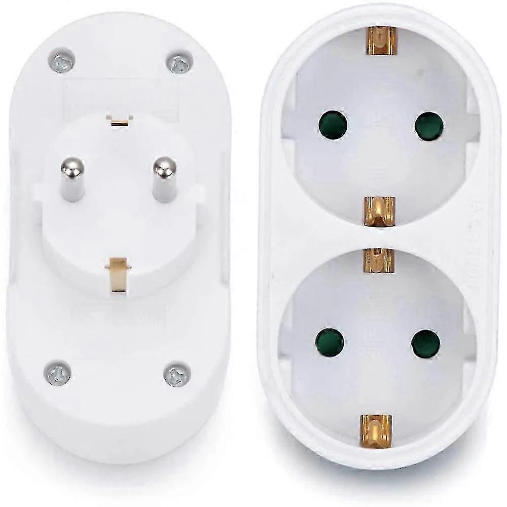 Multiple Plug Socket 2 Slot Horizontal Double Plug Multi Plug Adapter