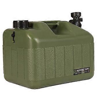 Olive Green PE Camping Water Jug with Faucet, Durable Portable Container for Outdoor Camping, Picnic, Hiking, Includes Lid, Brush, Extension Tube