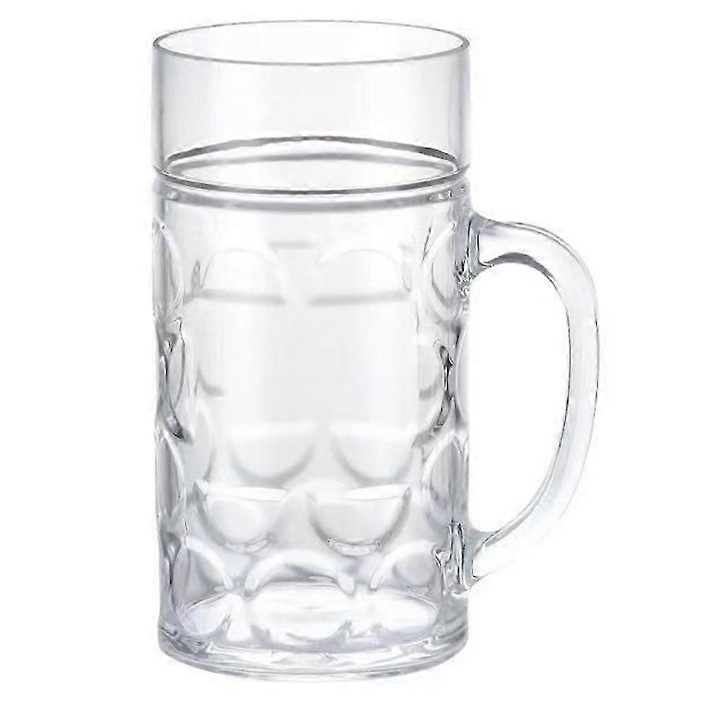 Clear 1L Pineapple-Grip Shatterproof Beer Mug