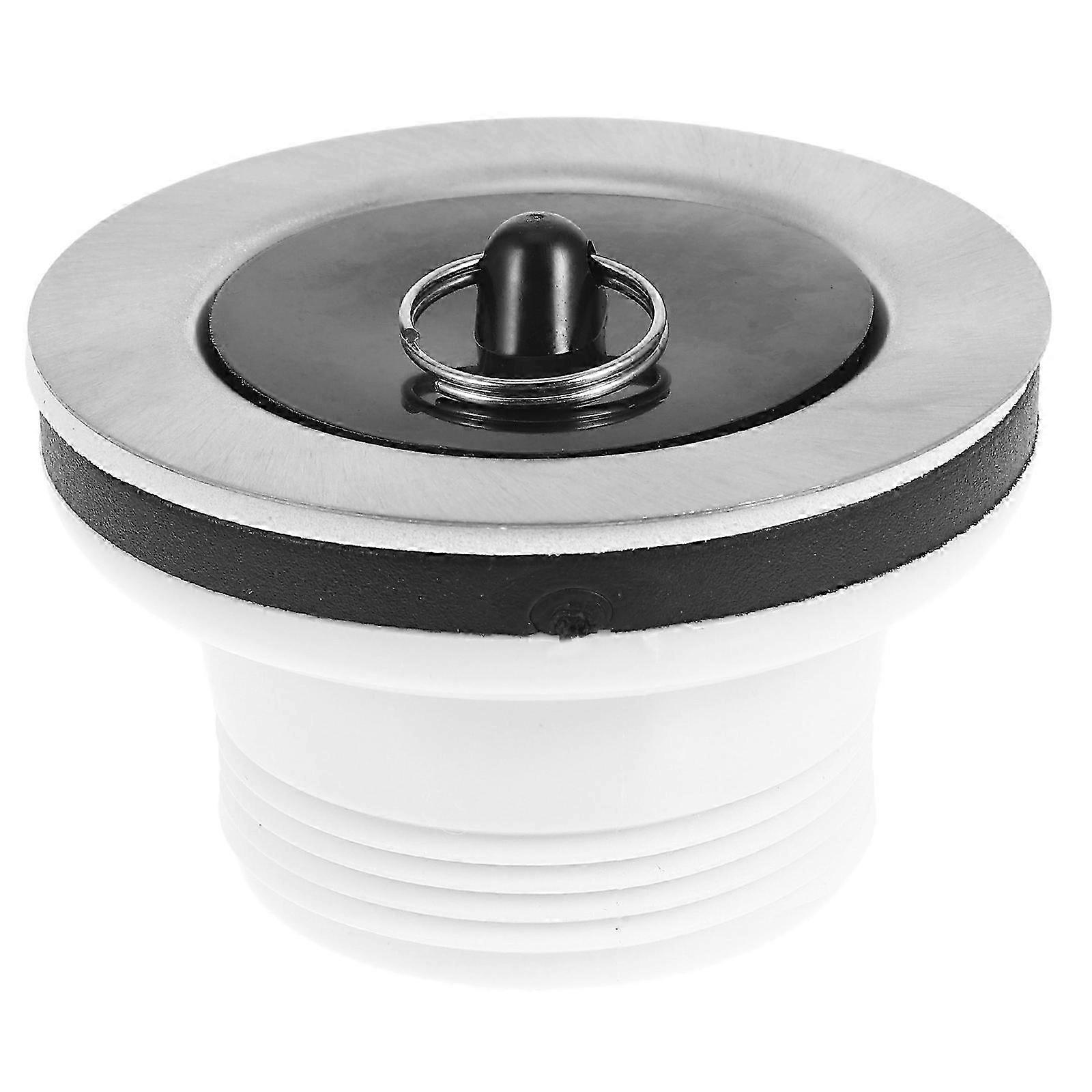 White Stainless Steel Drain Cover + Plug