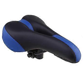 Comfortable Mountain Bike Saddle Breathable Thickened Bicycle Seat Shock-Absorbing Ergonomic Black Blue 1Pcs