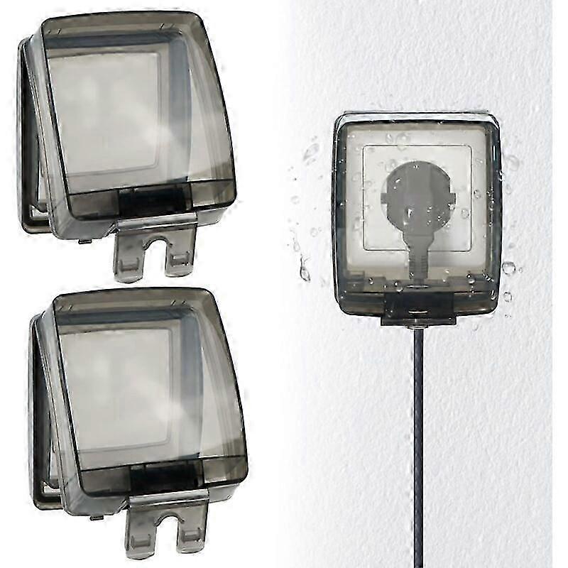 Waterproof 2 Pack Plastic Wall Switch Box Concealed Socket Splash Guard Universal Bathroom Kitchen Accessory