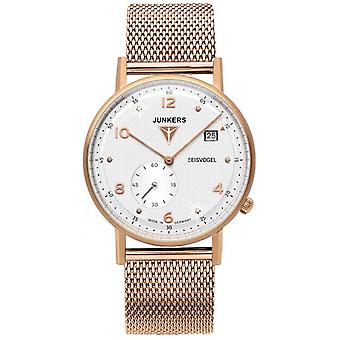 Junkers eisvogel f13 Quartz Analog Women's Watch with 6733M-5 Gold Plated Stainless Steel Bracelet