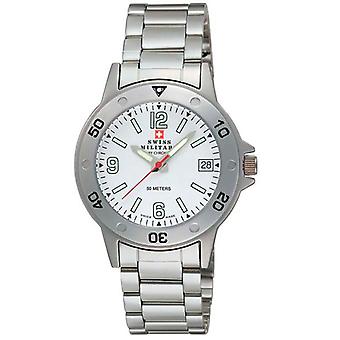 Swiss Military Quartz Analog Man Watch with Stainless Steel Bracelet 20035ST-2M