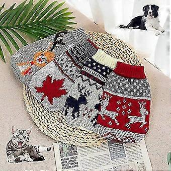 Warm Christmas Sweater for Small Dogs, Cartoon Dog Clothes Pet Winter Coat, Knitting Crochet Cloth Jersey Perro Dog Costume