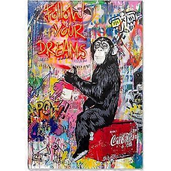 Puzzle Banksy Street Graffiti Collage Monkey Poster Paper for Adults Children Games Educational Toy UE3194