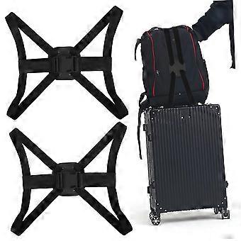 2pcs Adjustable Luggage Straps with Quick Release Buckle, Elastic Bungee Design for Travel Bags