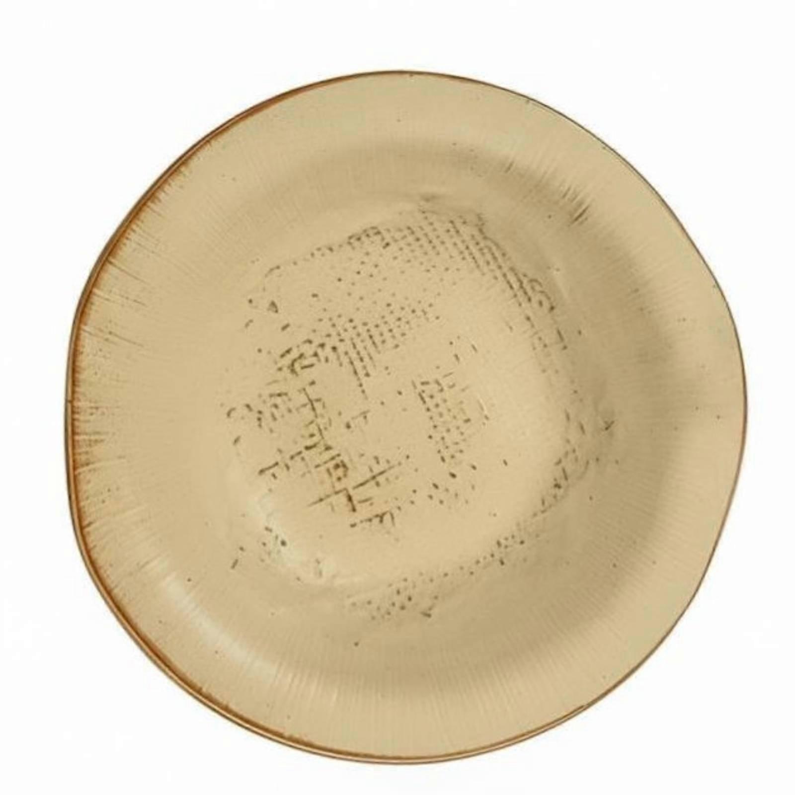 Handmade Japanese ceramic plate with rustic texture
