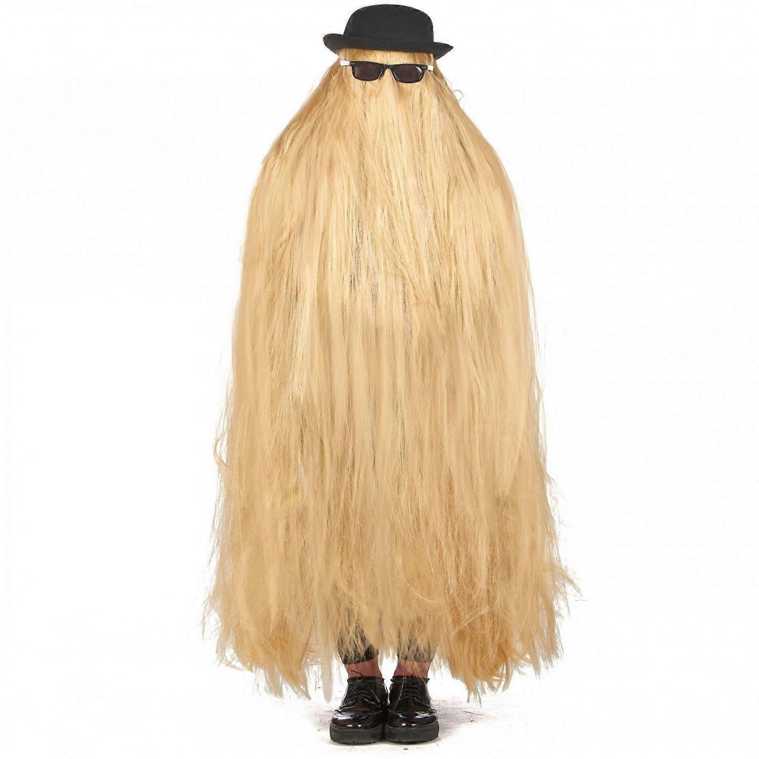Extra lång blond vuxenperuk