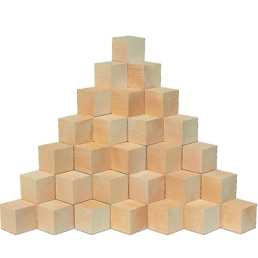 Unfinished Craft Cubes 1 Inch, Pack Of 50 Small Blocks To Decorate, Cubes For Crafts Decor