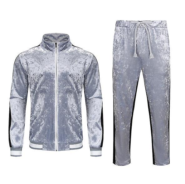 Men's Zipper Jacket Long Sleeve Tracksuit Set
