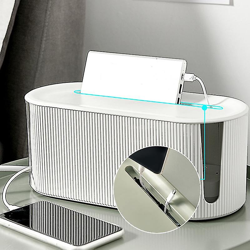 Scatola Organizzatrice Per Cavi Con Coperchio - Ampio Contenitore Per Ciabatte, Cavi Elettrici E Adattatori - Ordine E Sicurezza - Foto 9