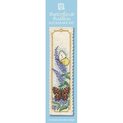 Butterflies & Buddleia Counted Cross Stitch Bookmark Kit by Textile Heritage