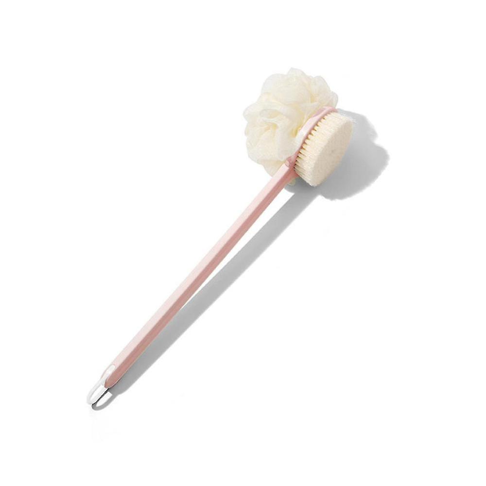 Bathing Artifact Long-handled Soft-haired Bath Brush Rubbing Ash Rubbing With Foam Pink