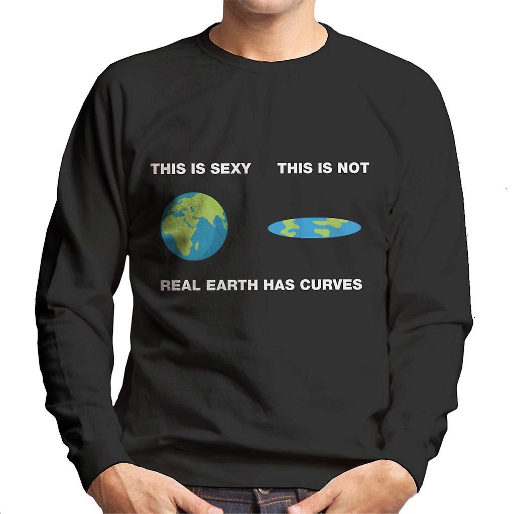 Real Earth har kurver flat Earth men ' s Pullover