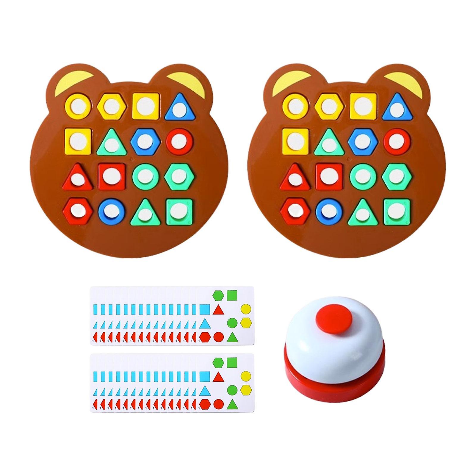 Shape Matching Puzzle Game Color Learning Board Game for Toddlers Boys Girls