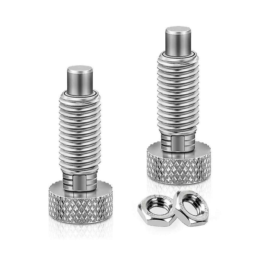 Hand Retractable Spring Plunger With Knurled Handle Lock M6 Release Pins Kit 1/4inch-20 Size 0.500i