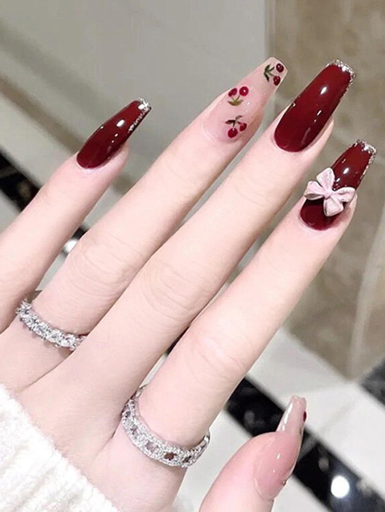 Nail Art Decoration Cherry Nail Stickers