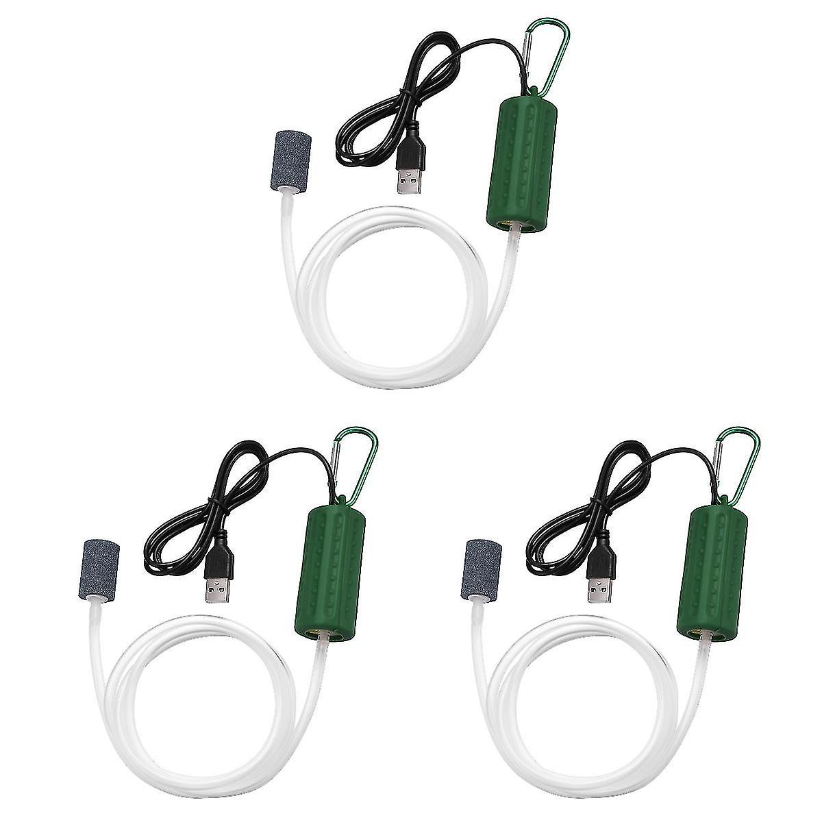 3pcs Popetpop Aquarium Air Pump Usb Powered Silent High Efficient Oxygen Air Aerator Pump For Fish T