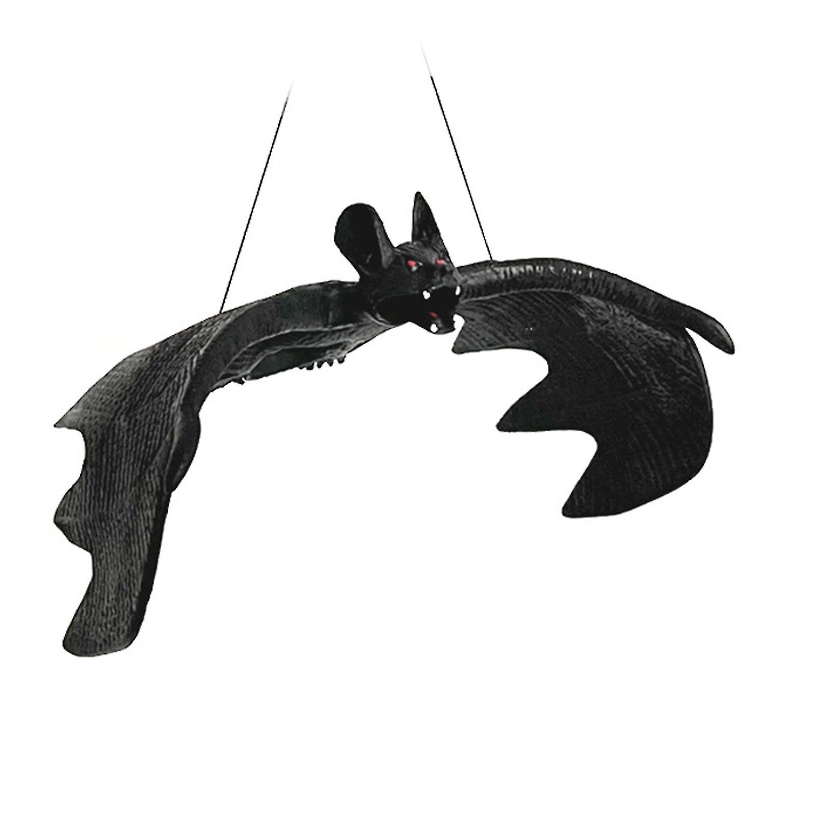 Halloween Bats Pendant Realistic Red Eyes Scary Detailed Weather-proof Scene Layout Anti-fade Halloween Haunted House Simulation Animals For Y