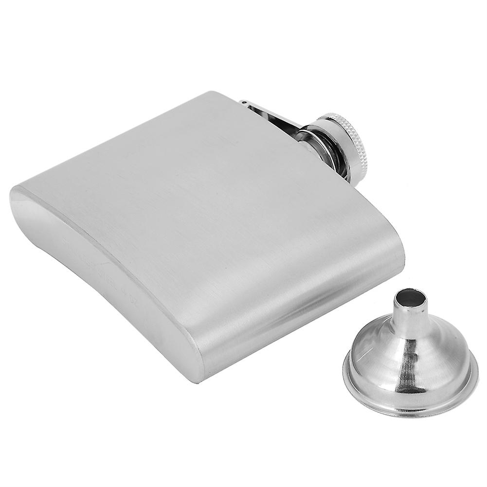 Portable Stainless Steel Wine Whiskey Flask Elegant Alcohol Flask Cotainer with Funnel 4oz