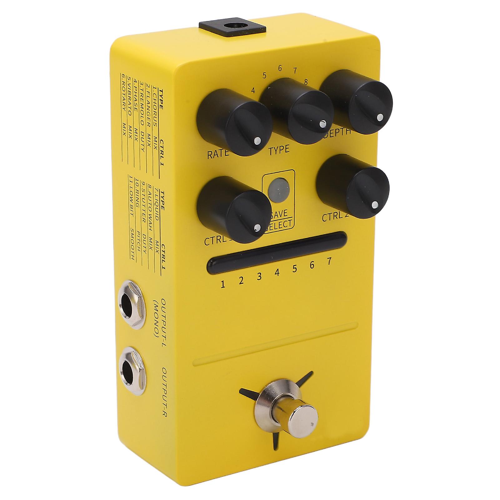 Multi Modulation Pedal Stereo 11 Modulation Effekte True Bypass Phase Shifting Triller für E-Gitarre FS05