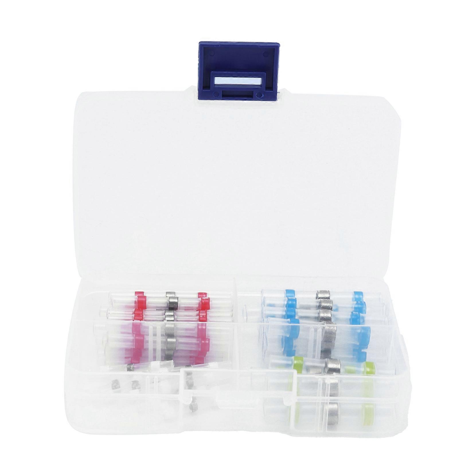 Heat Shrink Butt Connectors Insulated Waterproof Electrical Wire Crimp Solder Ring Terminals50Pcs