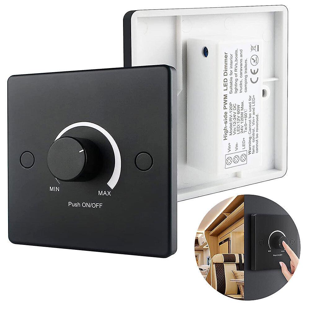 DC12V-24V LED Dimmer Switch ON/OFF Rotary Control Switch for Dimmable Lights