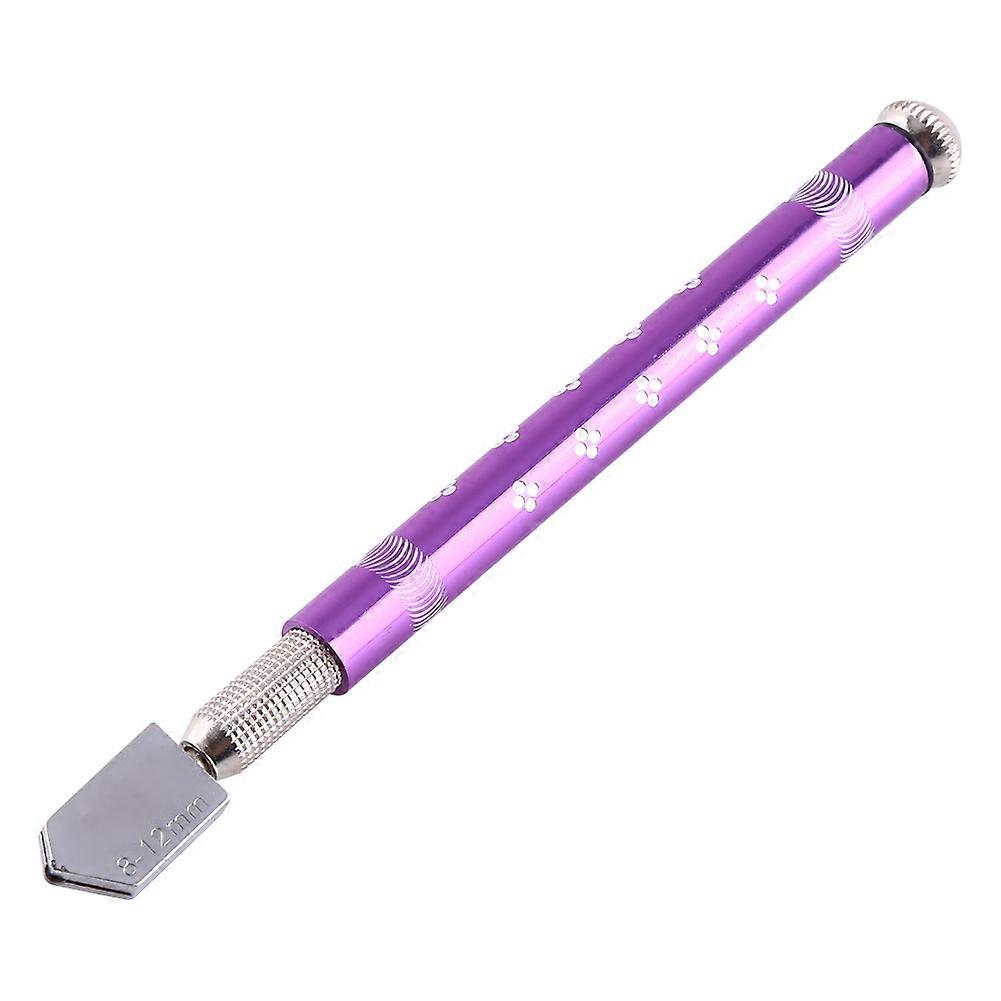 أداة قطع زجاجية احترافية مضادة للانزلاق مقبض من سبائك الألومنيوم ، مظهر أرجواني