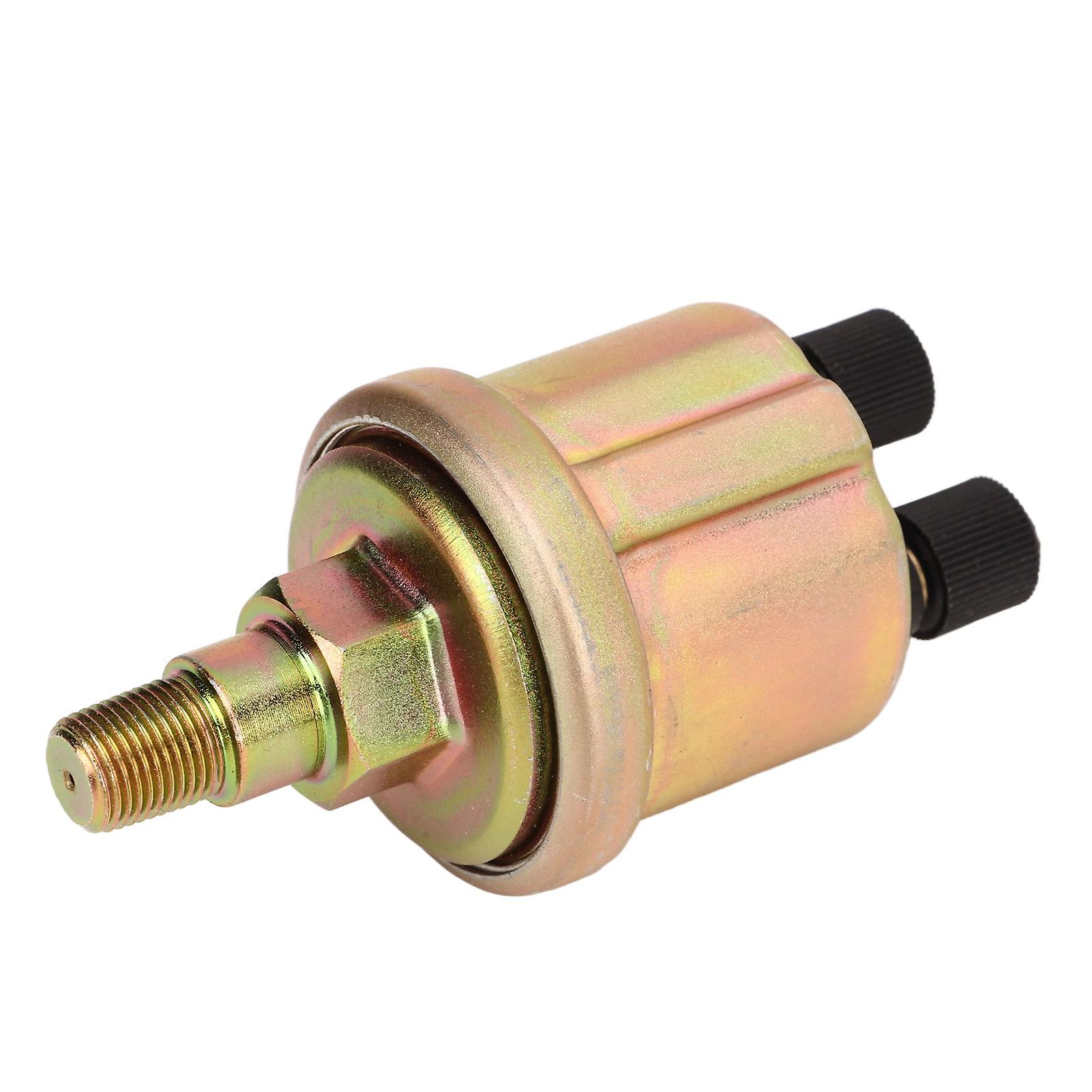 Diesel Generator Oil Pressure Sensor 1/8NPT Gold Matte Double Head Oil Pressure Sensor for VDO 0‑10Bar 
