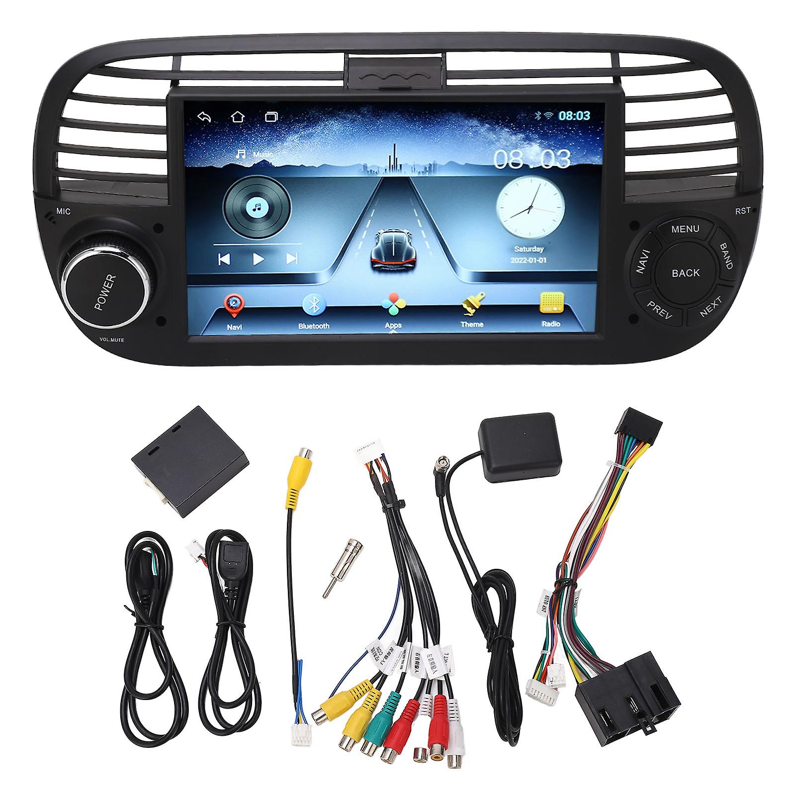 7 in Car Stereo HD Touch Screen Wireless Carplay GPS Navigatore Lettore Sostituzione per FIAT 500 2007 a 2015